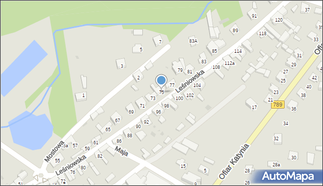 Żarki, Leśniowska, 75, mapa Żarki