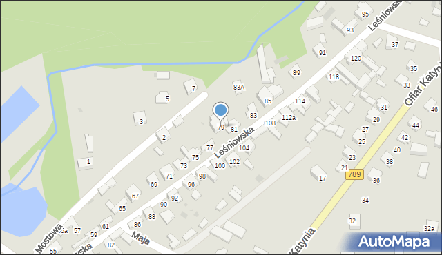 Żarki, Leśniowska, 79, mapa Żarki