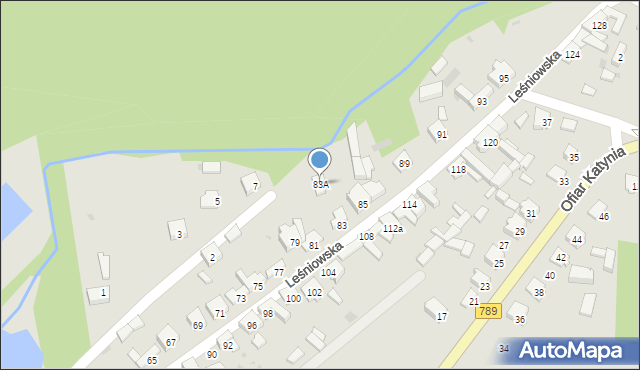 Żarki, Leśniowska, 83A, mapa Żarki