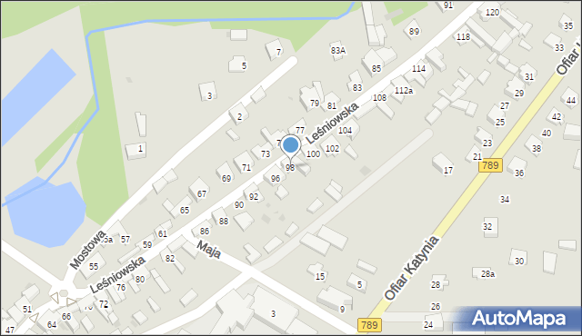 Żarki, Leśniowska, 98, mapa Żarki