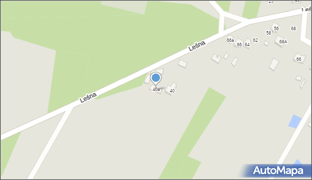 Żarnów, Leśna, 40a, mapa Żarnów