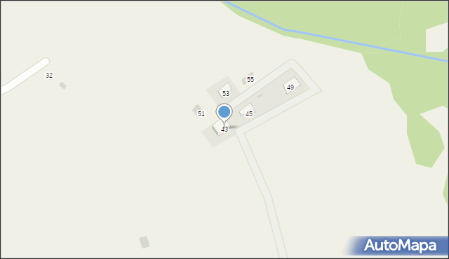 Zaskale, Leśna, 43, mapa Zaskale