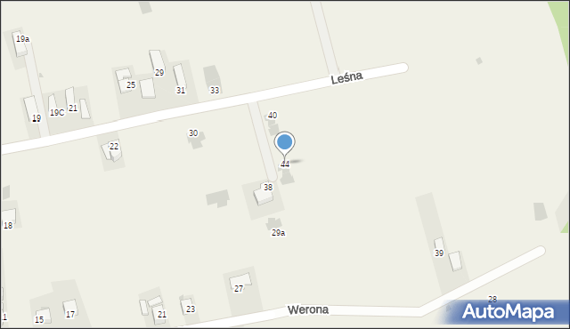 Zaskale, Leśna, 44, mapa Zaskale