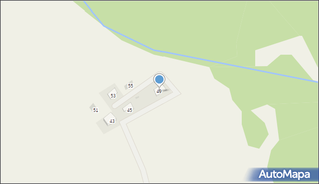 Zaskale, Leśna, 49, mapa Zaskale