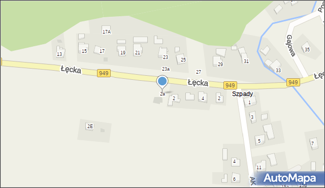 Zasole, Łęcka, 2a, mapa Zasole