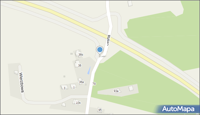 Zbludowice, Leśna, 93, mapa Zbludowice
