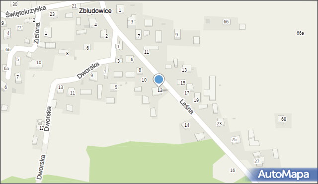 Zbludowice, Leśna, 99, mapa Zbludowice