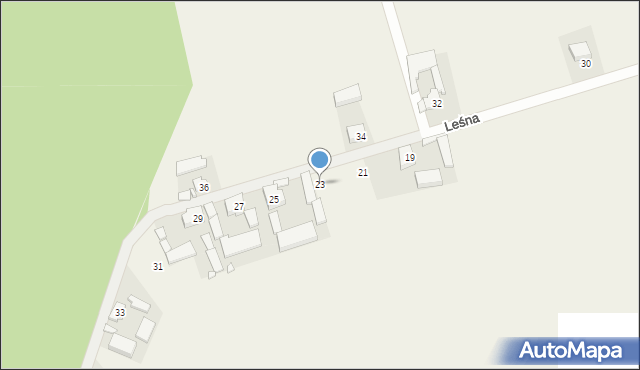 Żegrówko, Leśna, 23, mapa Żegrówko