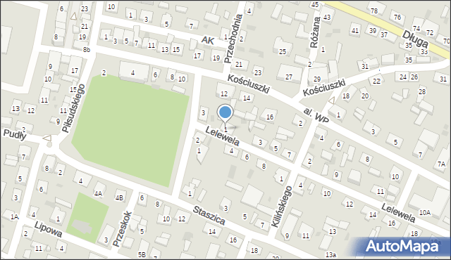 Żelechów, Lelewela, 1, mapa Żelechów