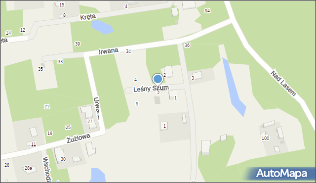 Żelechów, Leśny Szum, 3, mapa Żelechów