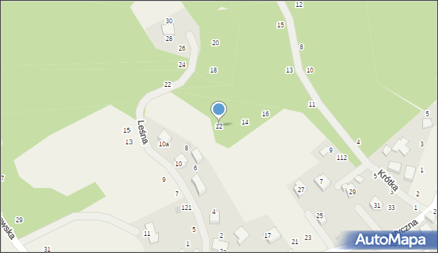 Zelków, Leśna, 12, mapa Zelków