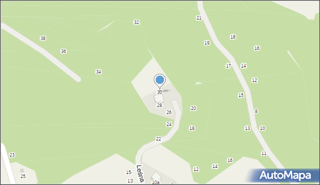 Zelków, Leśna, 30, mapa Zelków