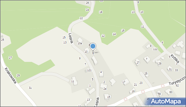 Zelków, Leśna, 6, mapa Zelków