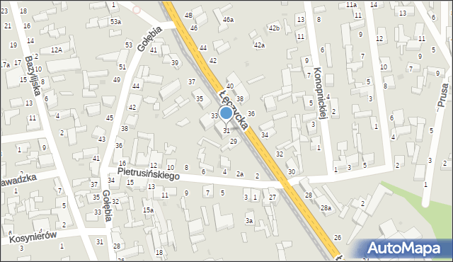 Zgierz, Łęczycka, 31, mapa Zgierz