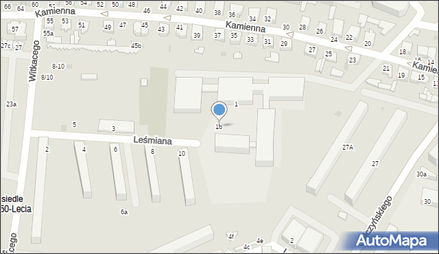 Zgierz, Leśmiana Bolesława, 1b, mapa Zgierz