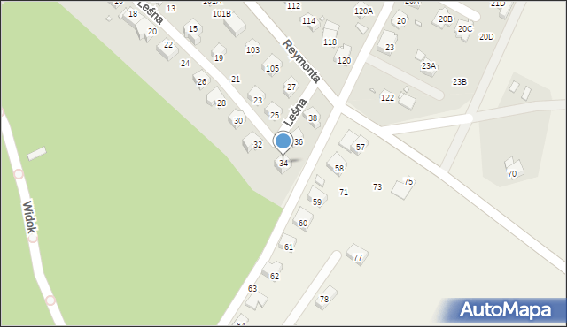 Zgorzelec, Leśna, 34, mapa Zgorzelec