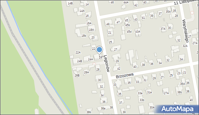 Zielonka, Legionów, 24/1, mapa Zielonka