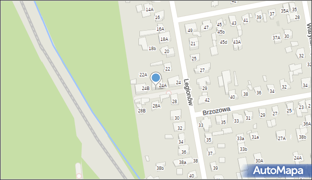 Zielonka, Legionów, 24A/2, mapa Zielonka