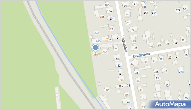 Zielonka, Legionów, 28B, mapa Zielonka