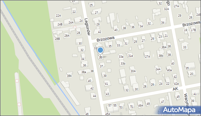 Zielonka, Legionów, 35, mapa Zielonka