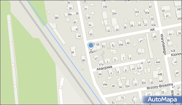 Zielonka, Legionów, 45A, mapa Zielonka