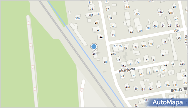 Zielonka, Legionów, 46, mapa Zielonka