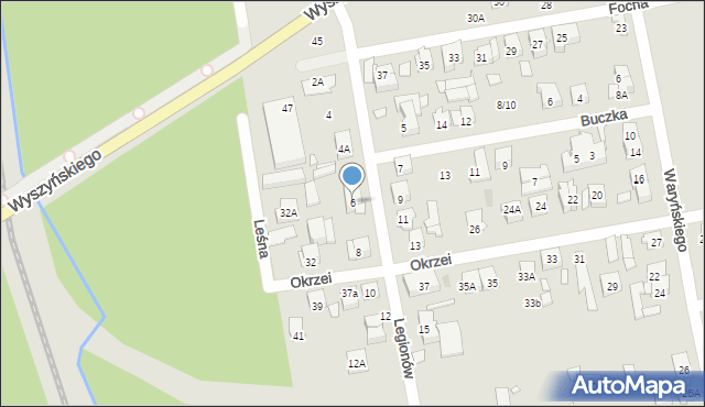 Zielonka, Legionów, 6, mapa Zielonka