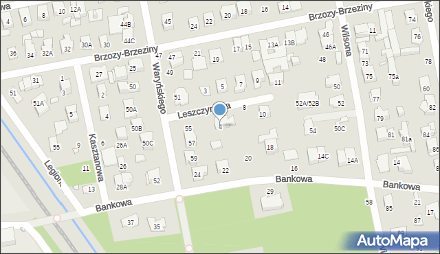 Zielonka, Leszczynowa, 4, mapa Zielonka