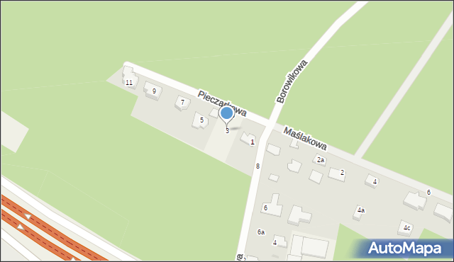 Zielonka, Leśny Zakątek, 3, mapa Zielonka