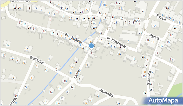 Złoty Stok, Leśna, 1, mapa Złoty Stok