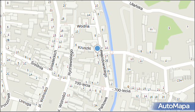 Żnin, Lewandowskiego, 5, mapa Żnin