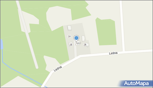 Żuławka, Leśna, 2A, mapa Żuławka