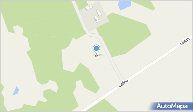 Żuławka, Leśna, 6c, mapa Żuławka