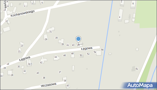 Żywiec, Łęgowa, 45, mapa Żywiec