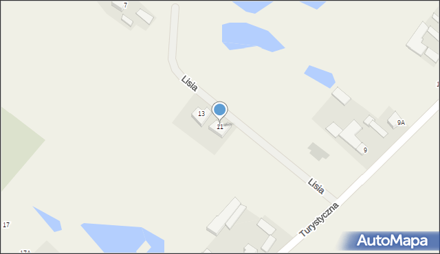 Aleksandrowo, Lisia, 11, mapa Aleksandrowo