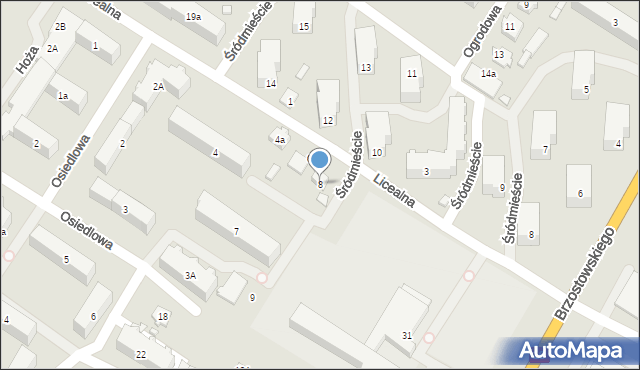 Augustów, Licealna, 8, mapa Augustów