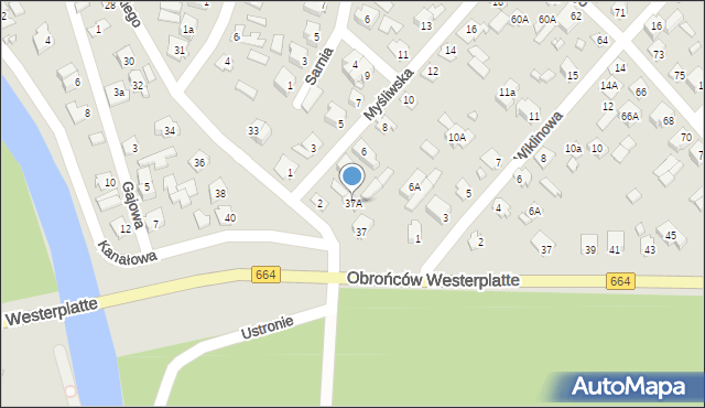 Augustów, Limanowskiego Bolesława, 37A, mapa Augustów