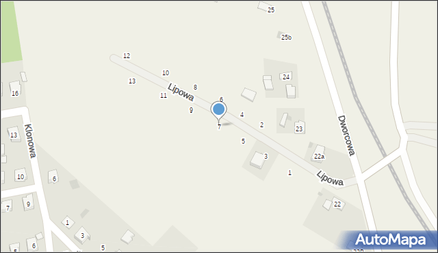 Babiak, Lipowa, 7, mapa Babiak