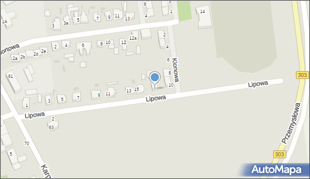 Babimost, Lipowa, 17, mapa Babimost