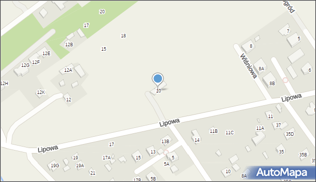 Bąkówka, Lipowa, 10, mapa Bąkówka