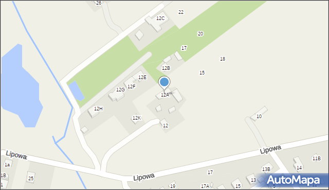 Bąkówka, Lipowa, 12A, mapa Bąkówka