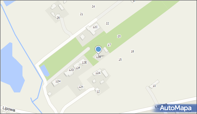 Bąkówka, Lipowa, 12B, mapa Bąkówka