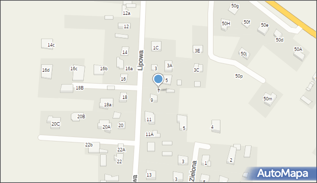 Baniocha, Lipowa, 7, mapa Baniocha