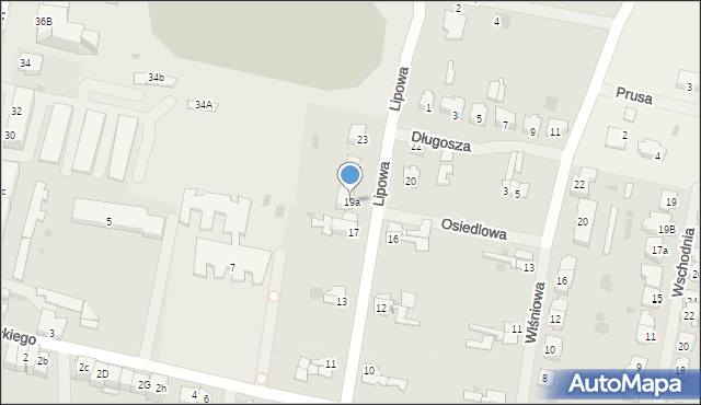 Barczewo, Lipowa, 19a, mapa Barczewo