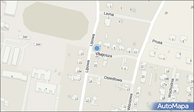 Barczewo, Lipowa, 22, mapa Barczewo