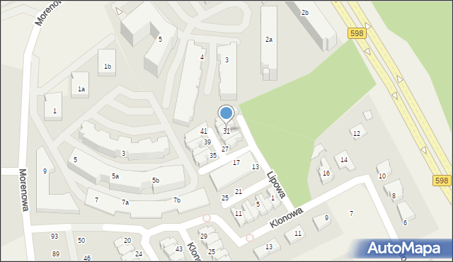 Bartąg, Lipowa, 31, mapa Bartąg