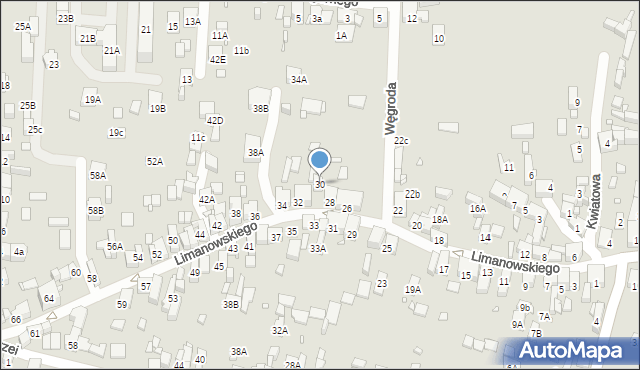 Będzin, Limanowskiego Bolesława, 30, mapa Będzin