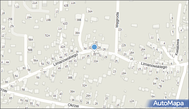 Będzin, Limanowskiego Bolesława, 33, mapa Będzin