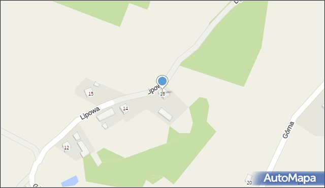Berezka, Lipowa, 16, mapa Berezka