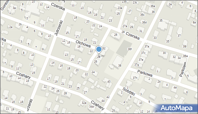 Białe Błota, Literacka, 28, mapa Białe Błota